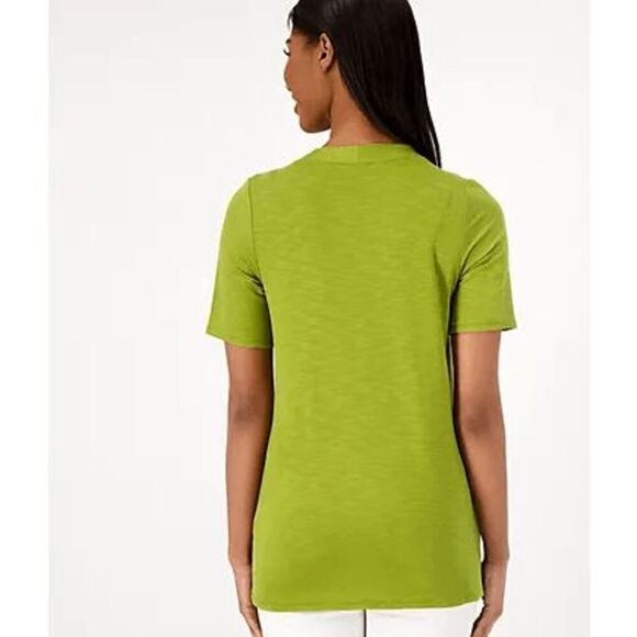 Susan Graver Medium Weekend Texture Jersey Knit Button Front Cardigan Blue NWOT) - Picture 3 of 4